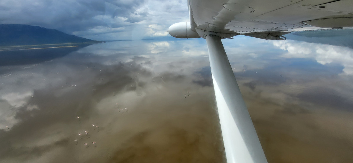 Flytur over Lake Natron - helt magisk
