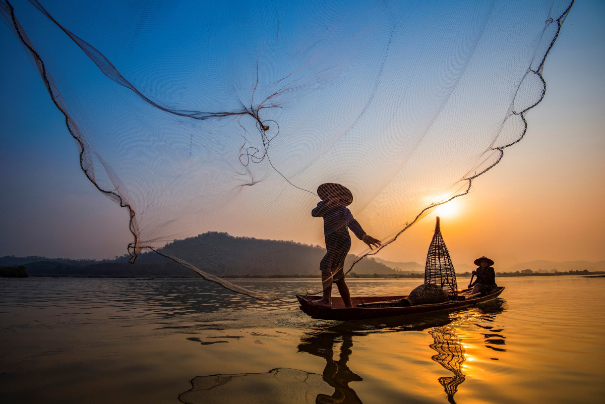 Lokale fiskere på Mekong  |    Foto:  Panida Wijitpanya - Istock 