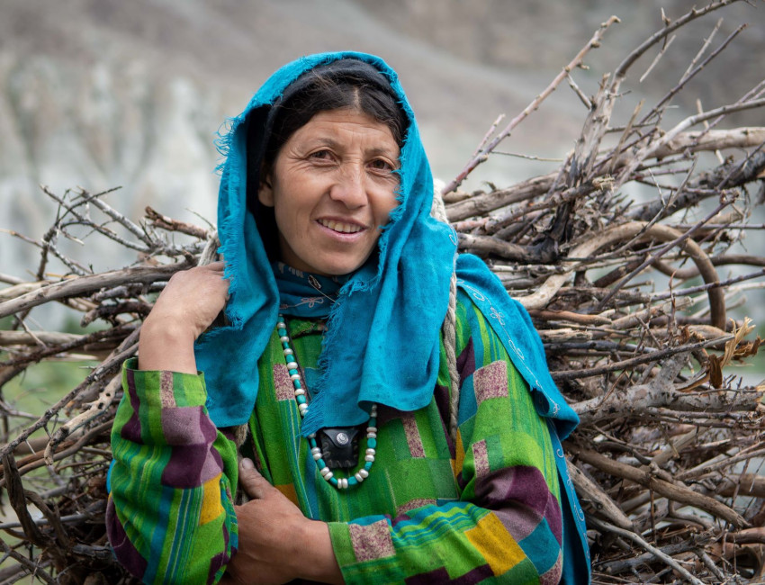 Lokal dame fra landsbyen Bogdang - frem til 1971 Pakistan