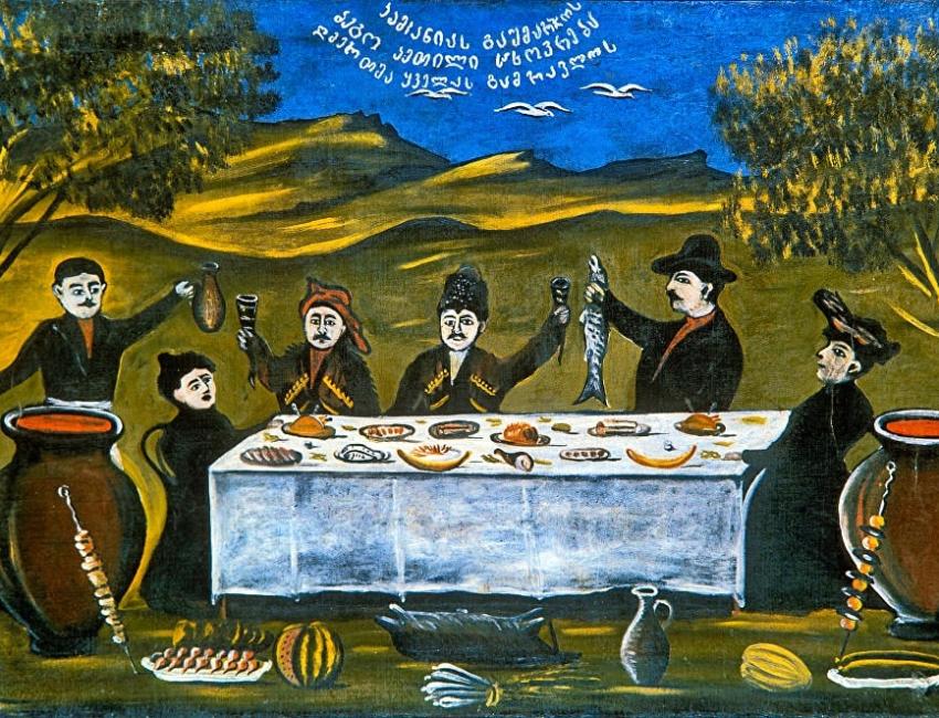 En SUPRA er et tradisjonelt georgisk festmålltid