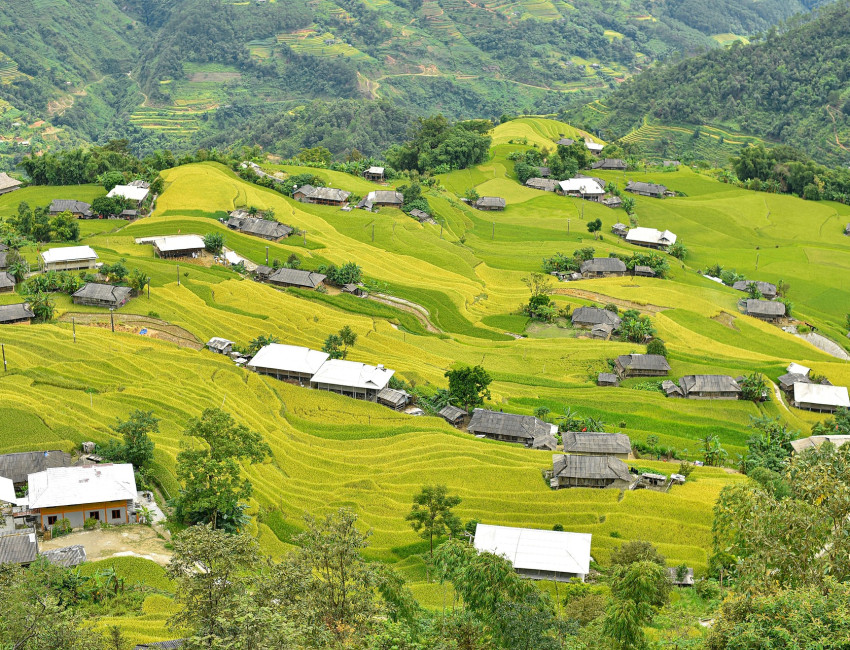 Hoang Su Phi-landsbyen i Ha Giang